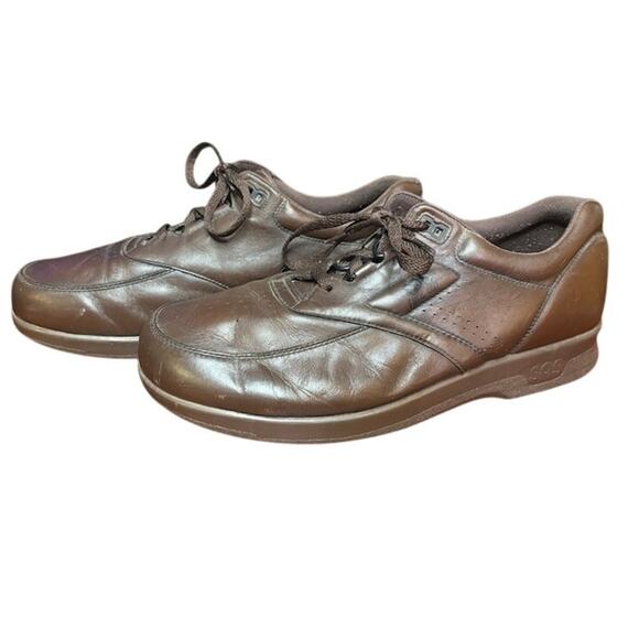 SAS TIME OUT Brown Comfort Walking Shoes made in USA Oxfords  Leather Mens 12 main image 7